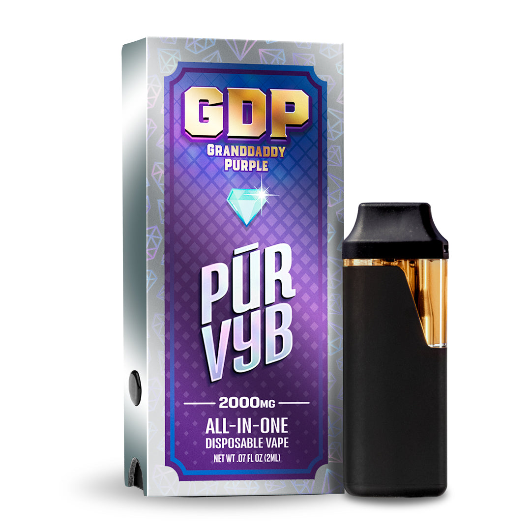 PUR VYB - 2G THCa Live Resin Grandaddy Purple - Hybrid